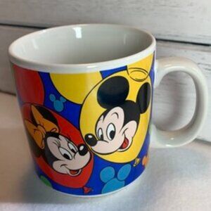 Vintage Disney Characters Mug – Mickey Minnie Donald Goofy Pluto Colorful Korea
